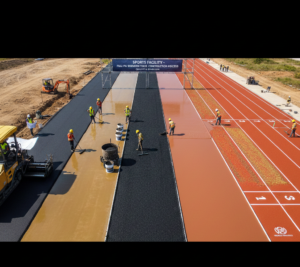 Full PU Running Track Construction Process