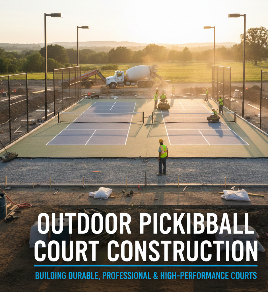 Outdoor Pickleball Court Construction