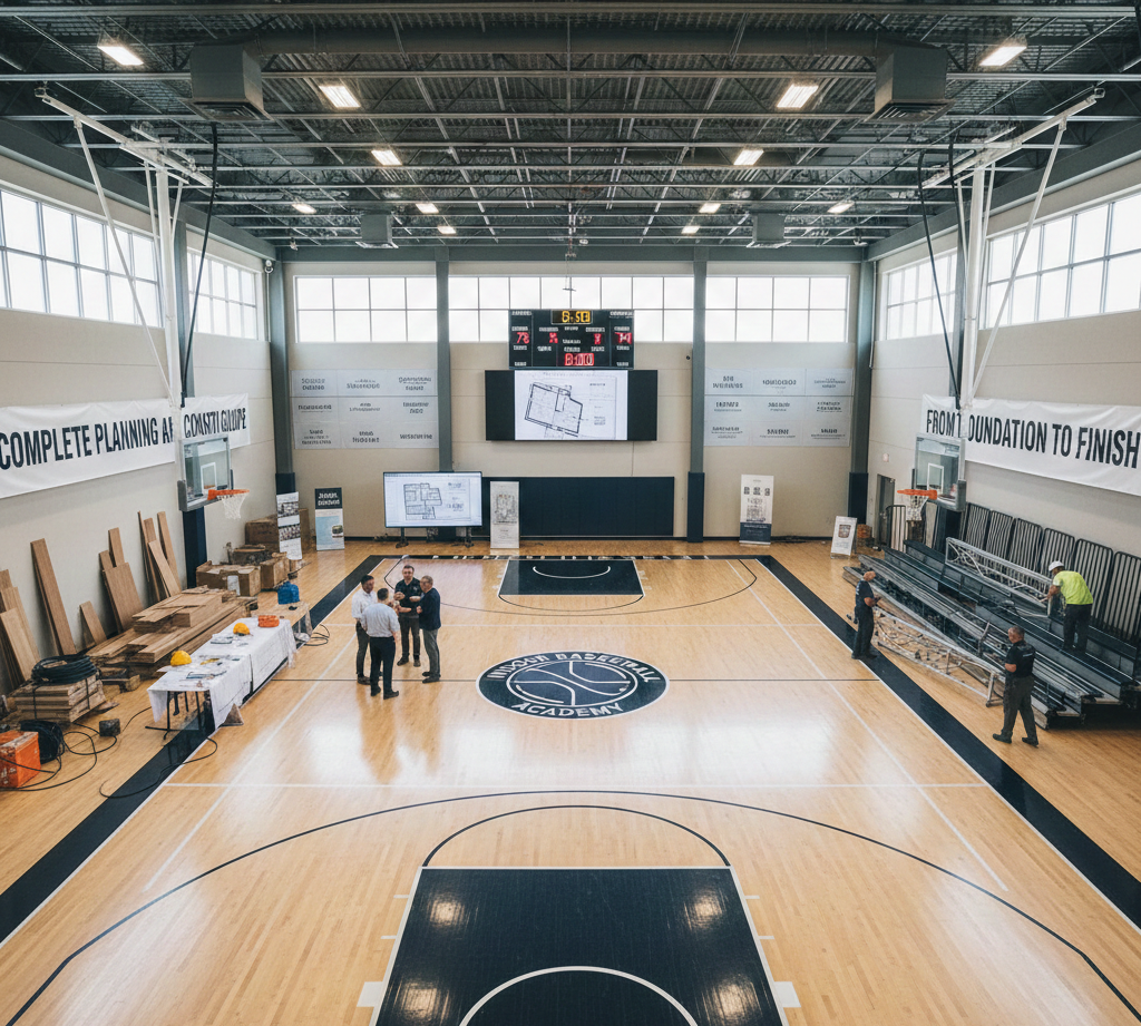 Indoor Basketball Court Setup
