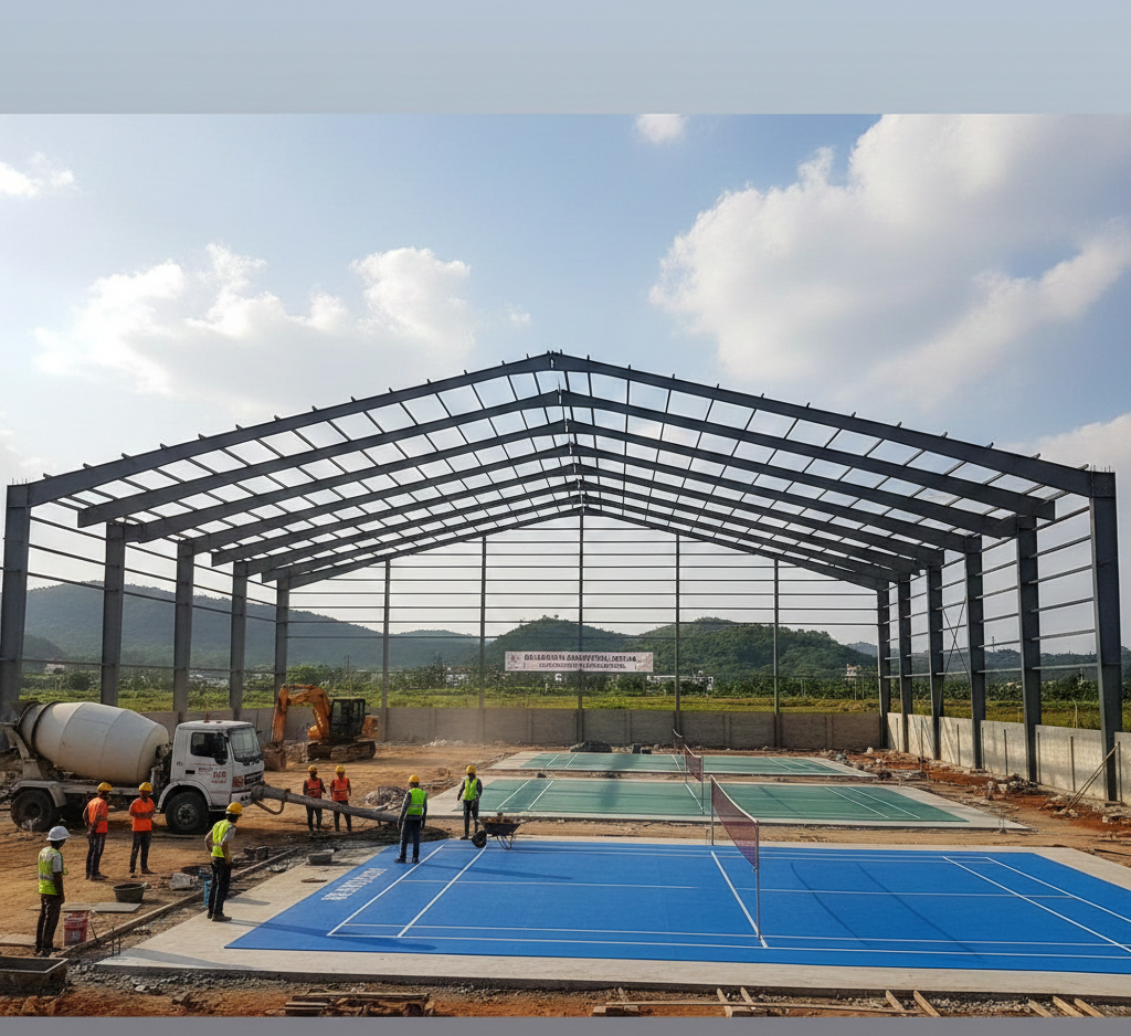 Badminton Court Construction in Bilaspur