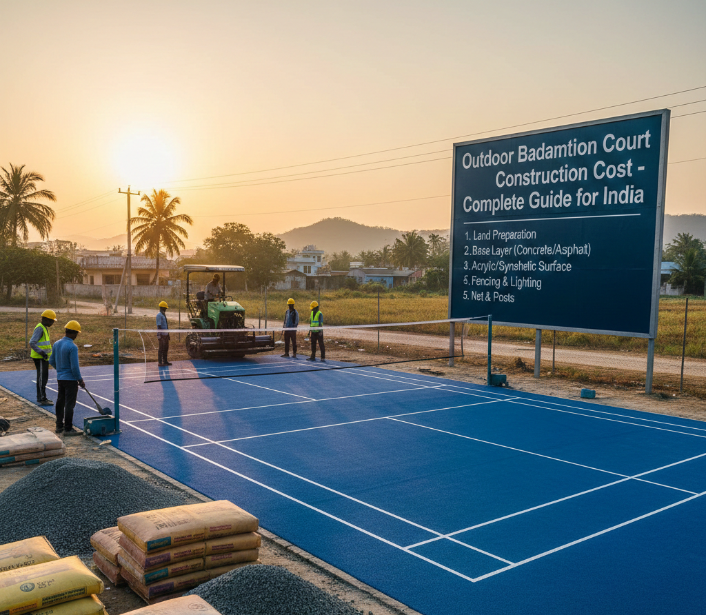 Outdoor Badminton Court Construction Cost