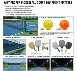 Why Proper Pickleball Court Equipment Matters