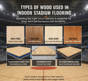 Types of Wood Used in Indoor Stadium Flooring