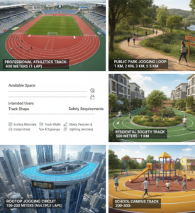 Standard Race Course Jogging Track Lengths
