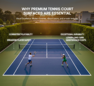 Why Premium Tennis Court Surfaces Are Essential