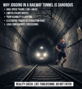 Why Jogging in a Railway Tunnel Is Dangerous