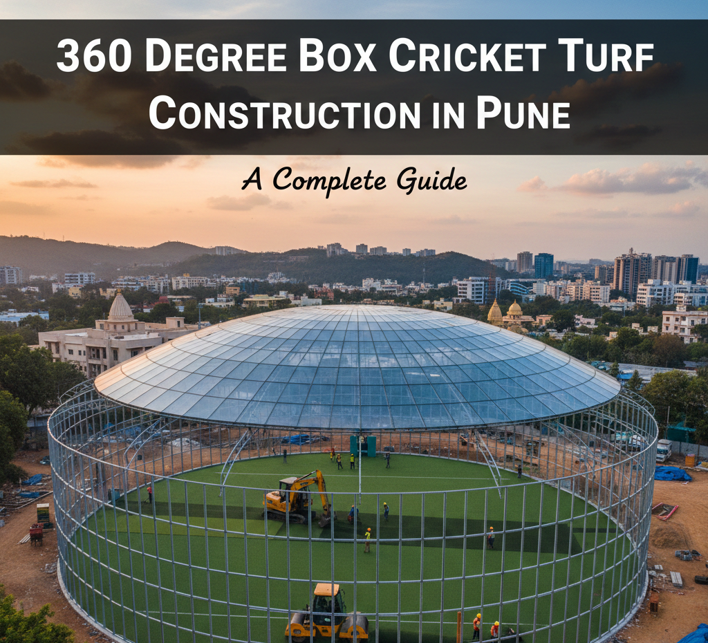 360 Degree Box Cricket Turf Construction in Pune