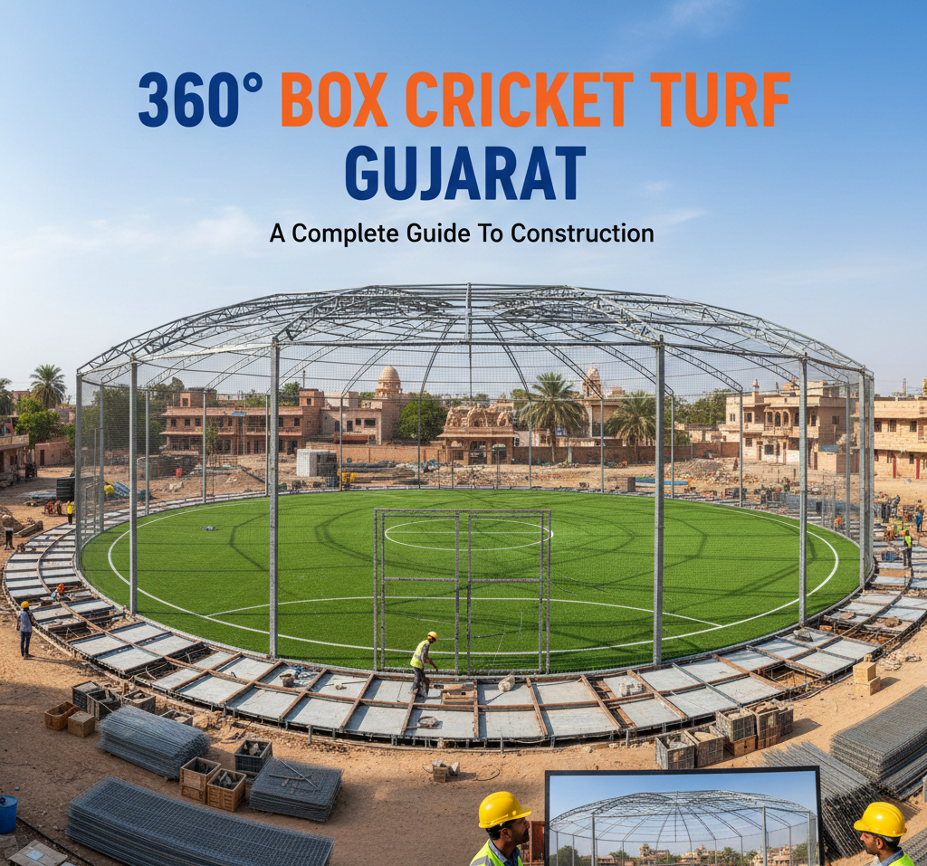 360 Degree Box Cricket Turf Construction in Gujarat