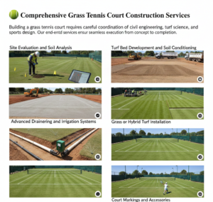 Comprehensive Grass Tennis Court Construction Services