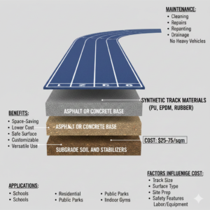 Materials Used in Mini Running Track Installation