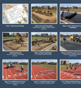 Steps in College Athletics Track Construction