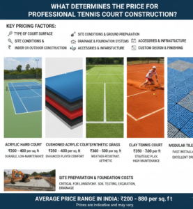 What Determines the Price for Professional Tennis Court Construction?