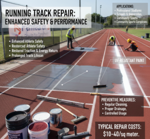 Materials and Equipment Used in Running Track Repair