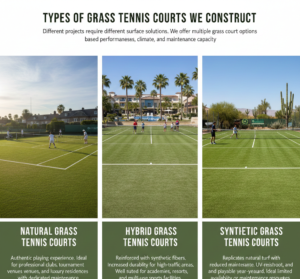 Types of Grass Tennis Courts We Construct