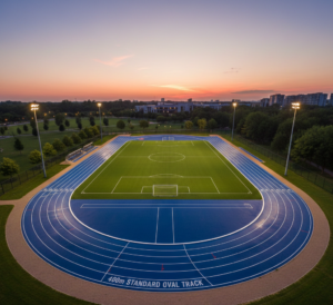 Standard Oval Jogging Track Dimensions (400-Meter Track)