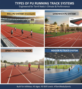 Types of PU Running Track Systems