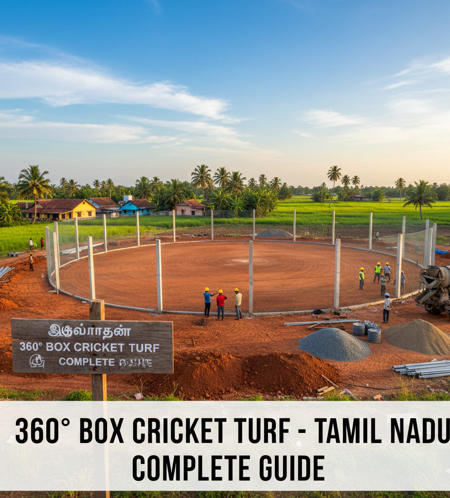 360 Degree Box Cricket Turf Construction in Tamil Nadu