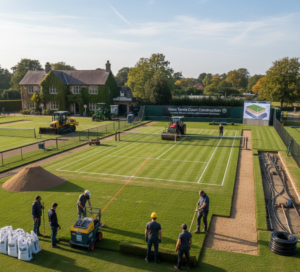 Grass Tennis Court Construction
