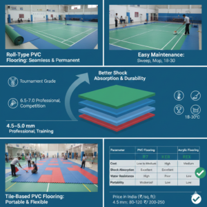 Types of PVC Badminton Flooring