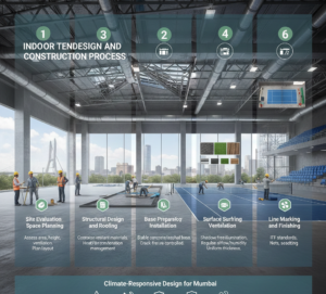 Indoor Tennis Court Design and Construction Process