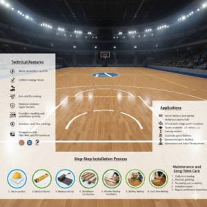 Technical Features of Indoor Stadium Wooden Flooring