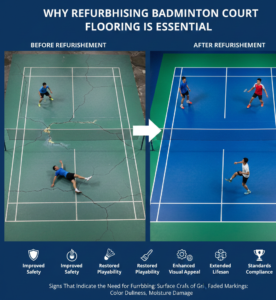 Why Refurbishing Badminton Court Flooring Is Essential