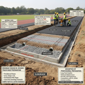 Drainage Design in Jogging Track Base Preparation