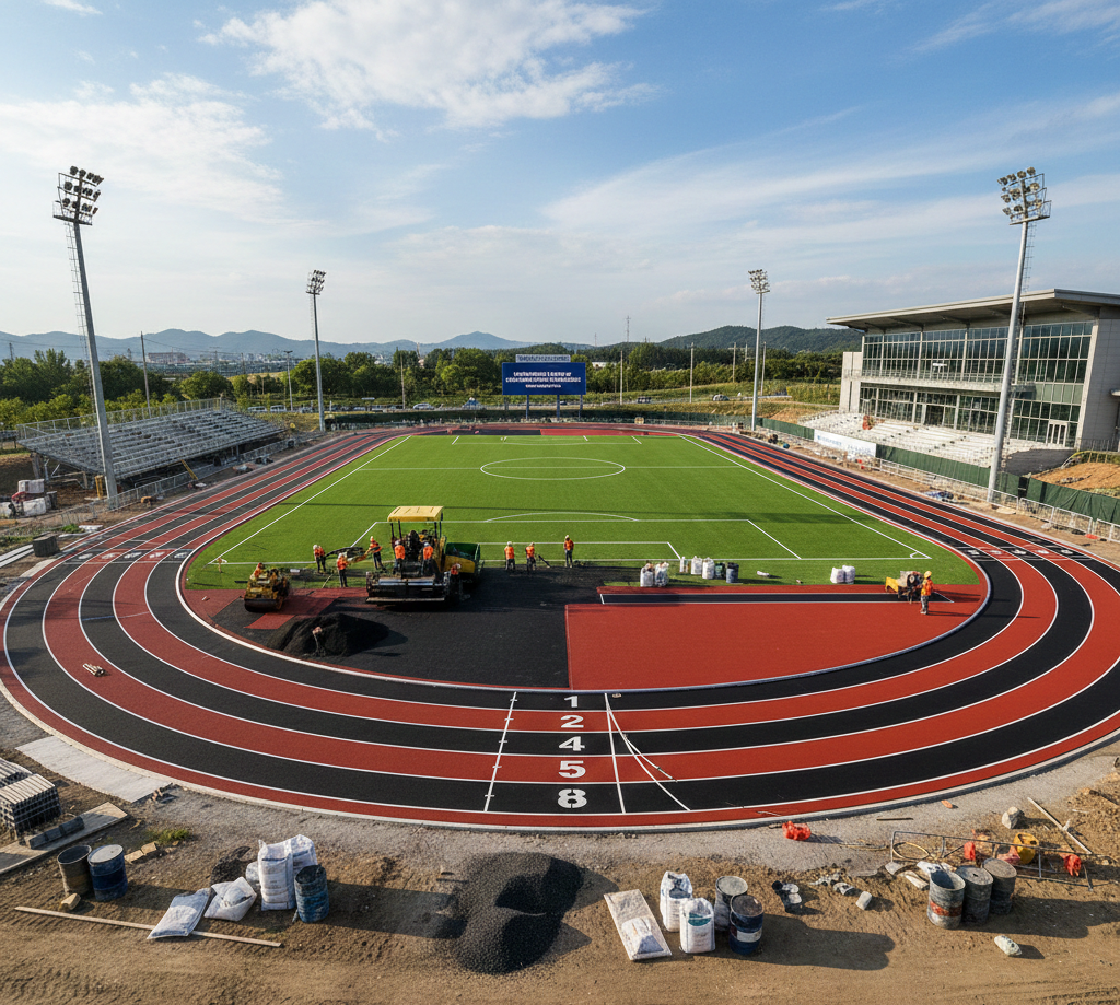 full Pur Running Track Construction