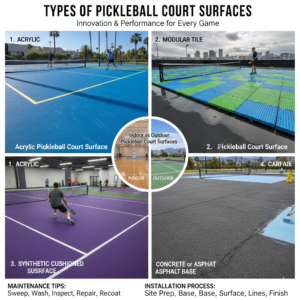 Types of Pickleball Court Surfaces