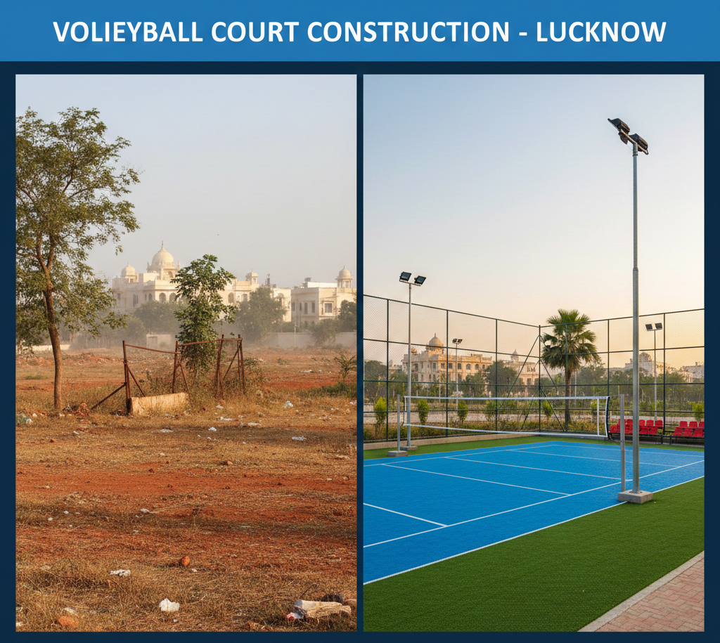 Volleyball Court Construction in Lucknow