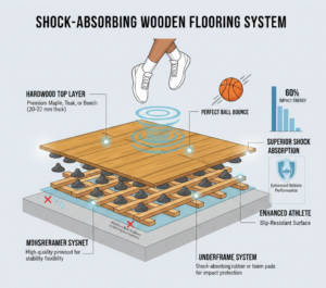 What is Shock-Absorbing Wooden Flooring?
