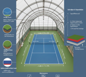 Standard Dimensions of a Tennis Court