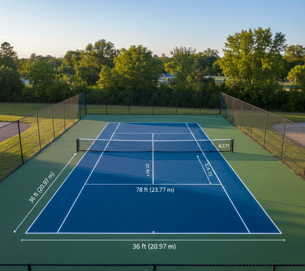 Standard Tennis Court Size