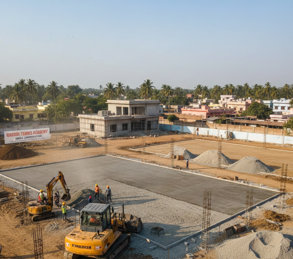 Tennis Court Construction in Hardoi