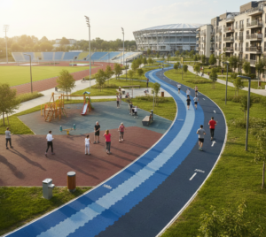 What is an Interlocking Tile Jogging Track?