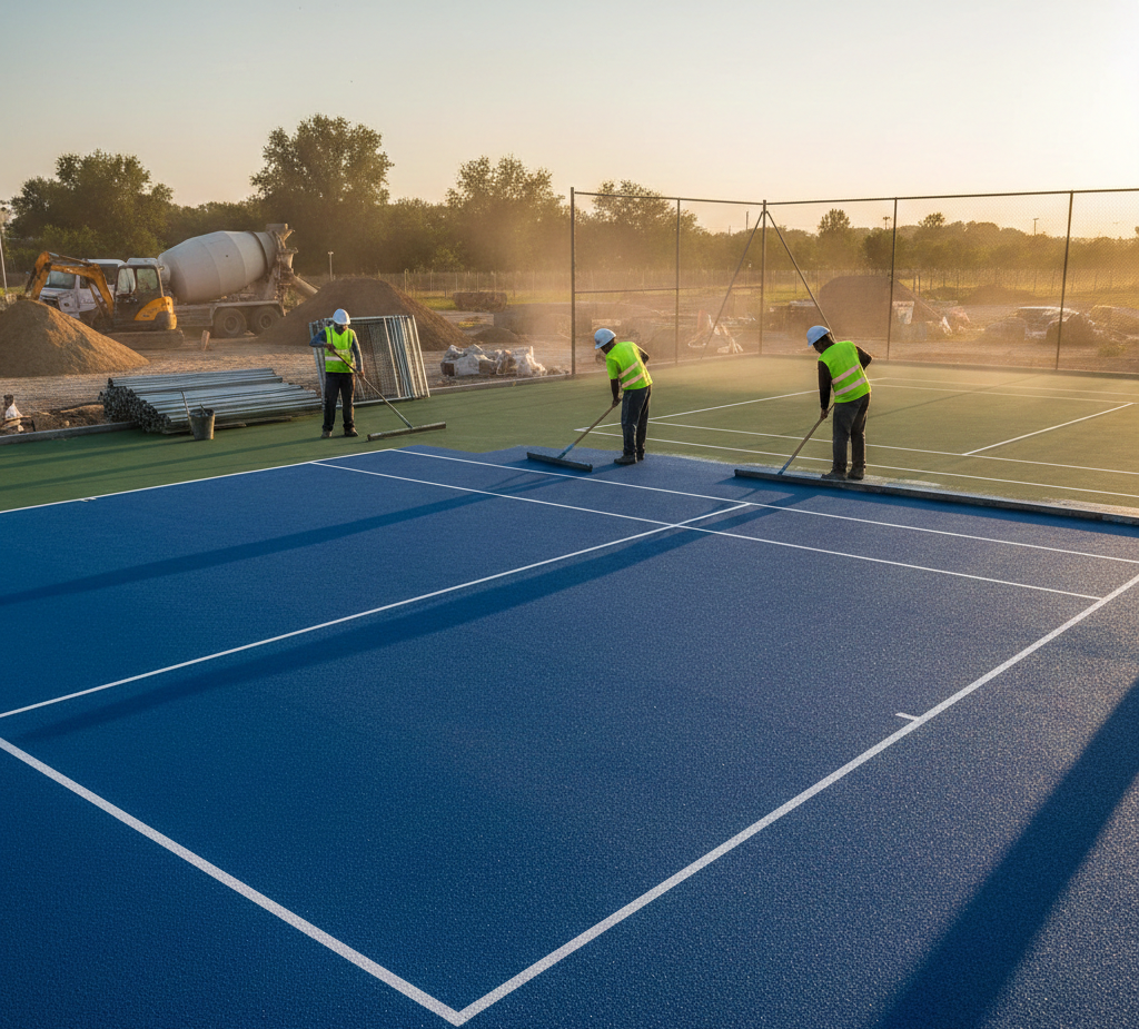 Tennis Court Flooring Construction