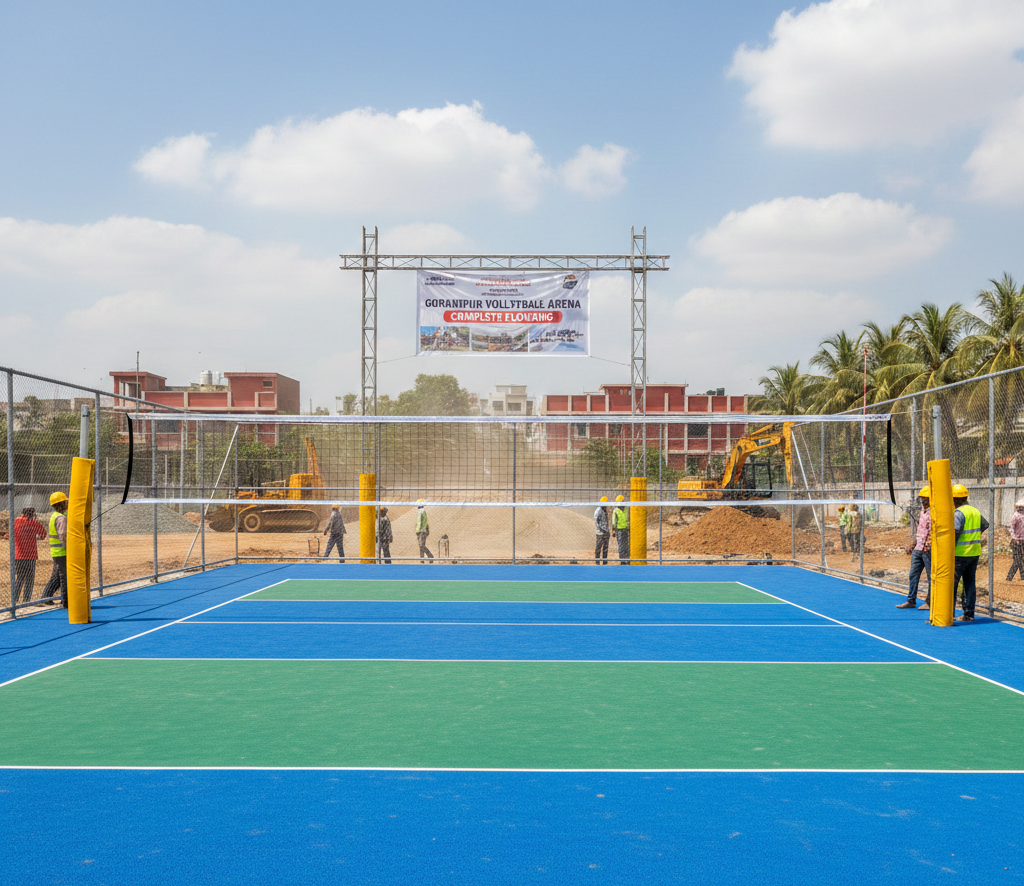 Volleyball Court Construction in Gorakhpur