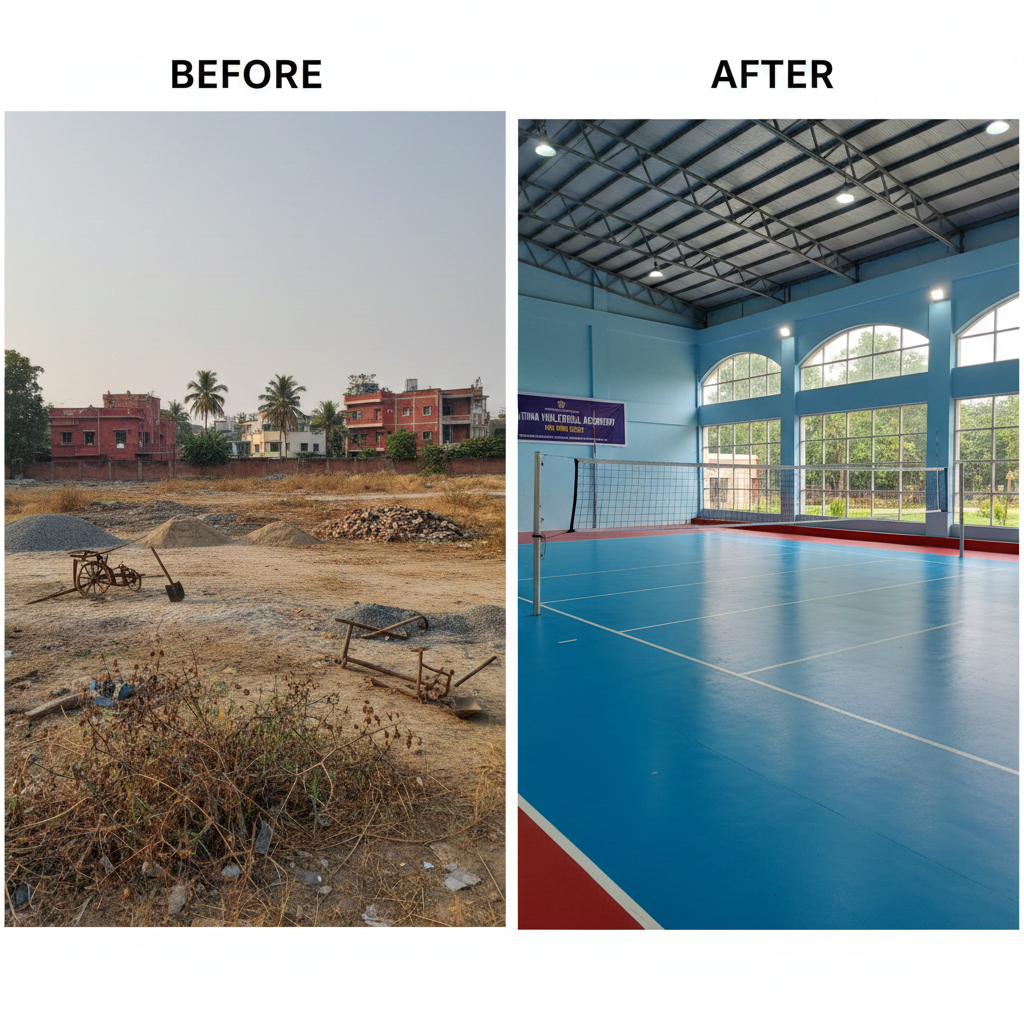 Volleyball Court Construction in Patna