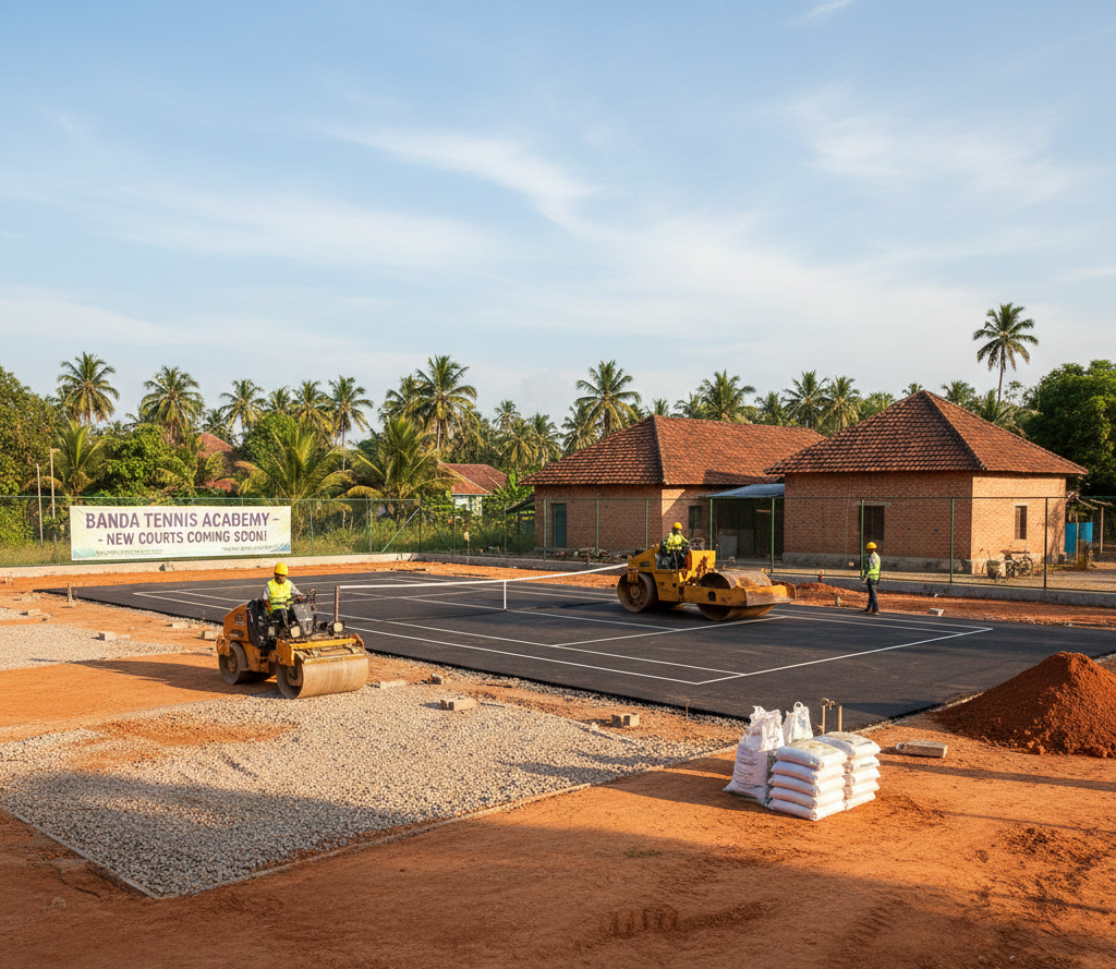 Tennis Court Construction in Banda
