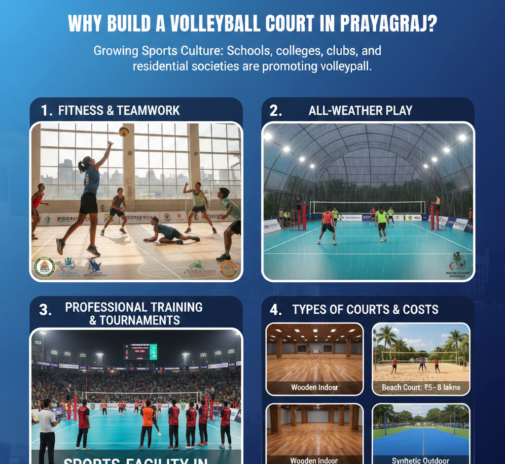 Volleyball Court Construction in Prayagraj