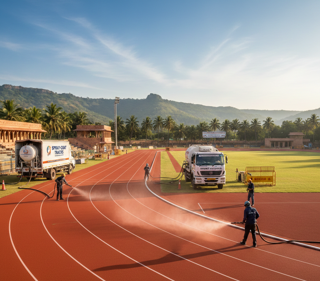 Spray-Coating Running Track Construction in Maharashtra