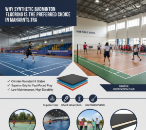Synthetic Badminton Court Flooring in Maharashtra | PU & PVC Court Installation