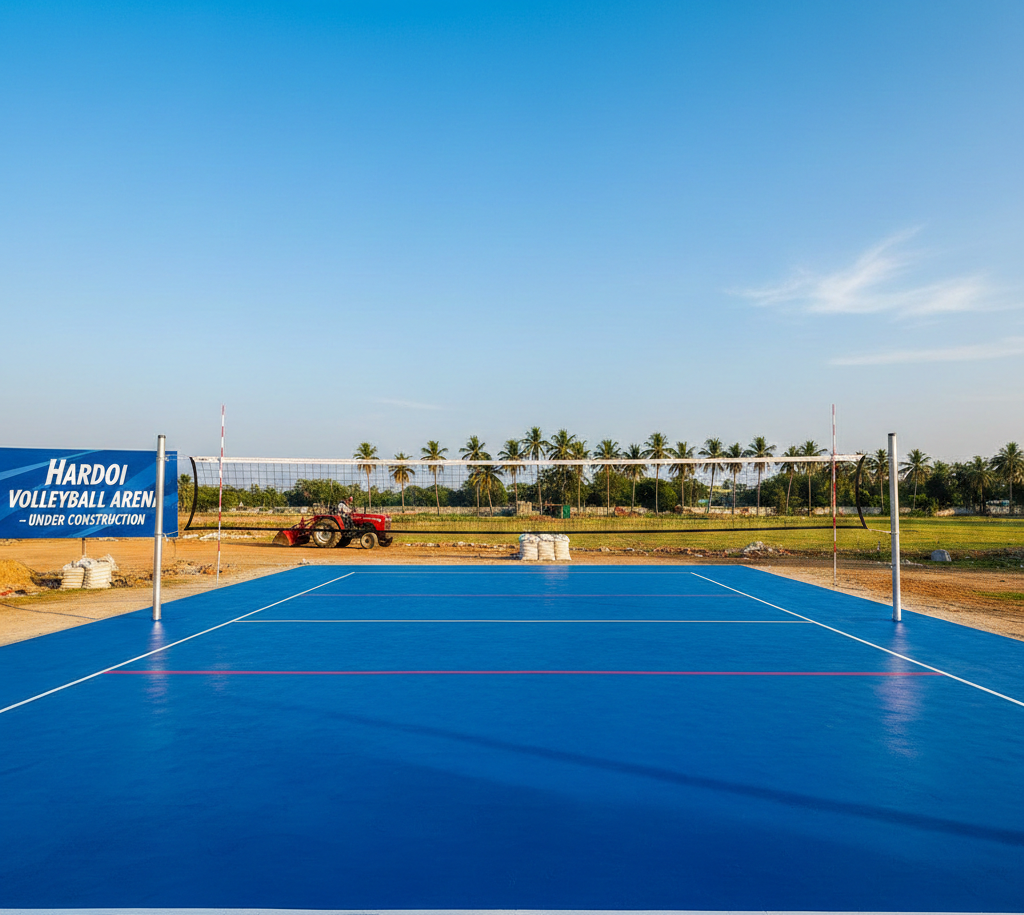 Volleyball Court Construction in Hardoi