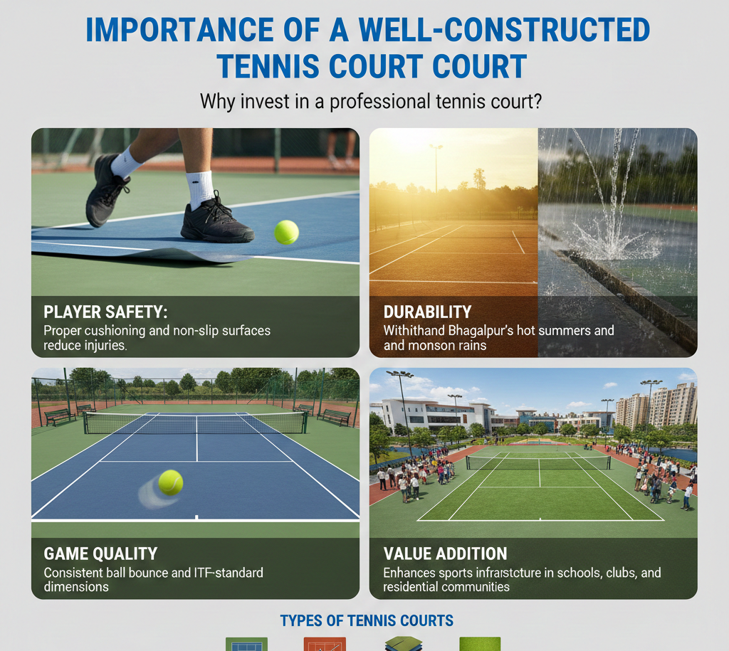 Tennis Court Construction in Bhopal