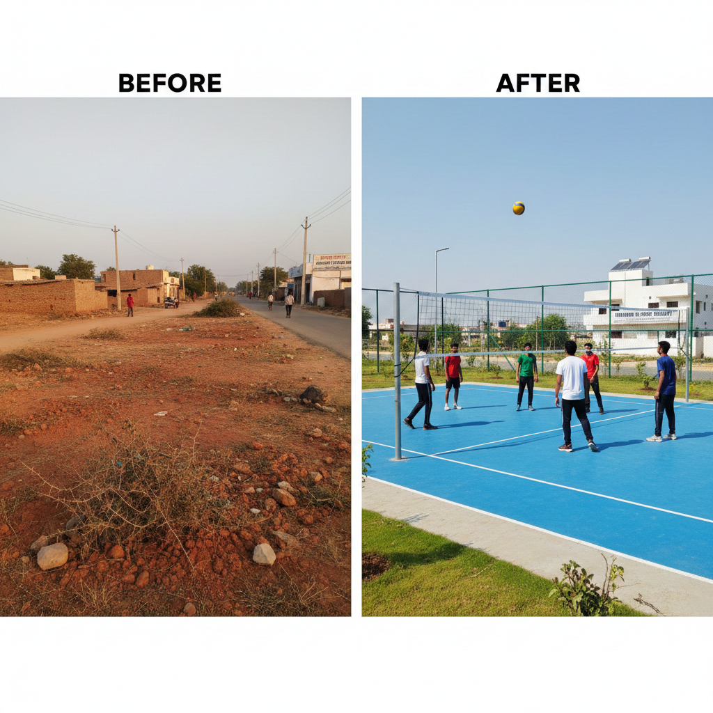 Volleyball Court Construction in Haryana