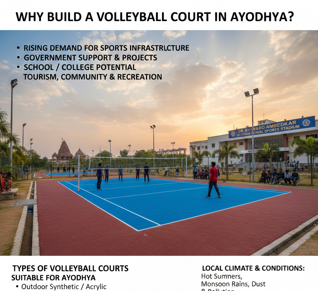 Volleyball Court Construction in Ayodhya