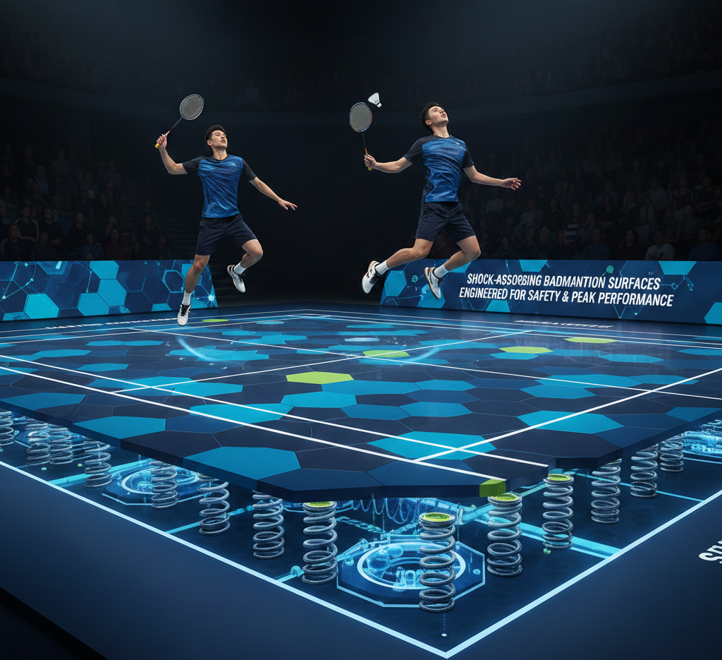 Shock-Absorbing Badminton Surfaces