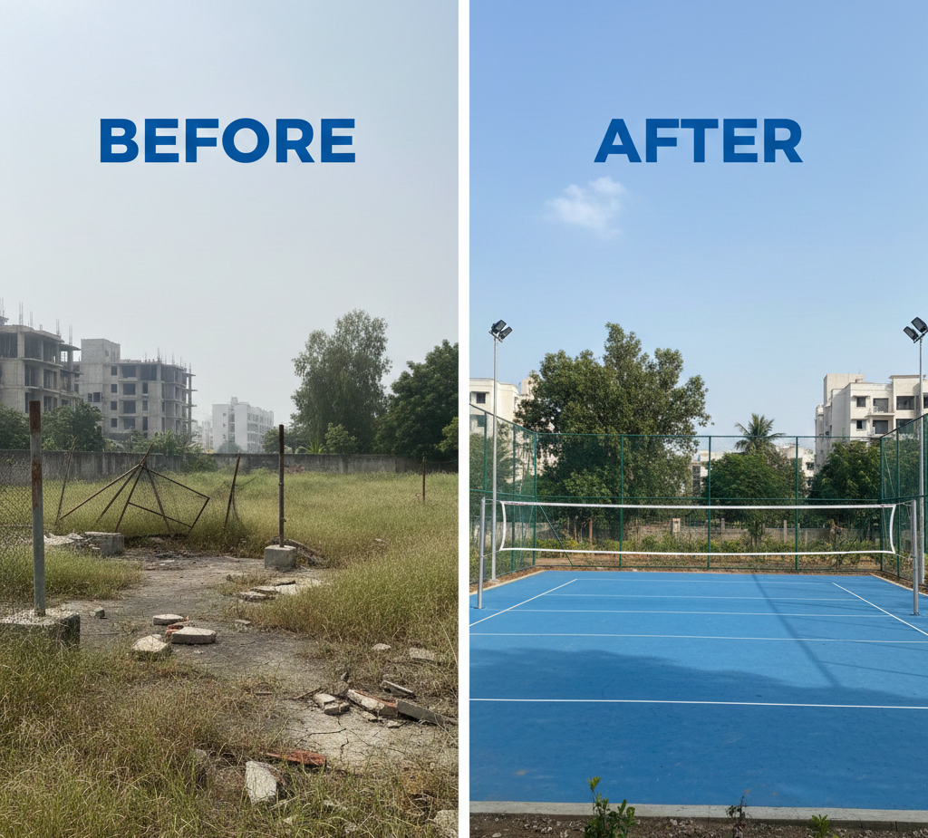 Volleyball Court Construction in Noida