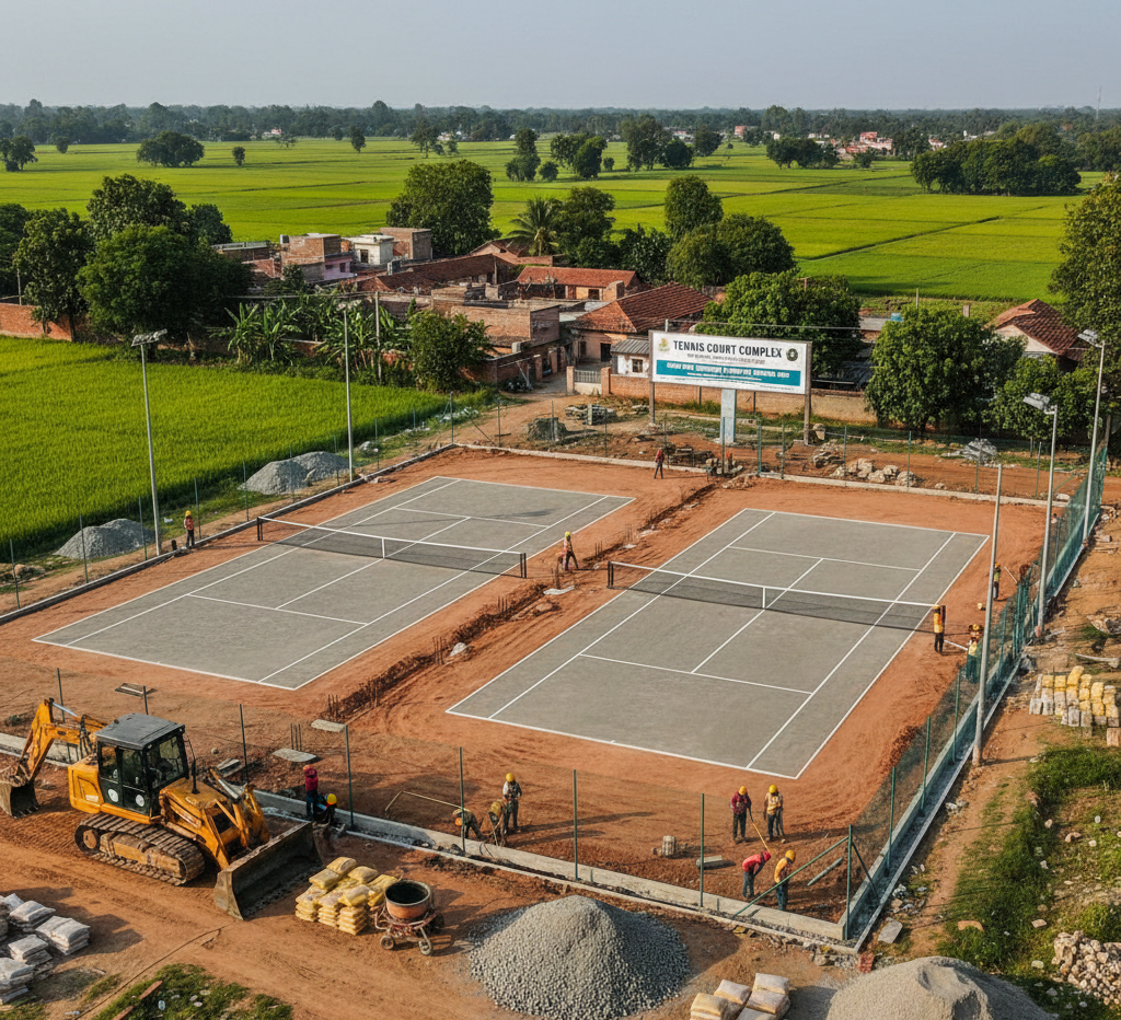 Tennis Court Construction in Bihar