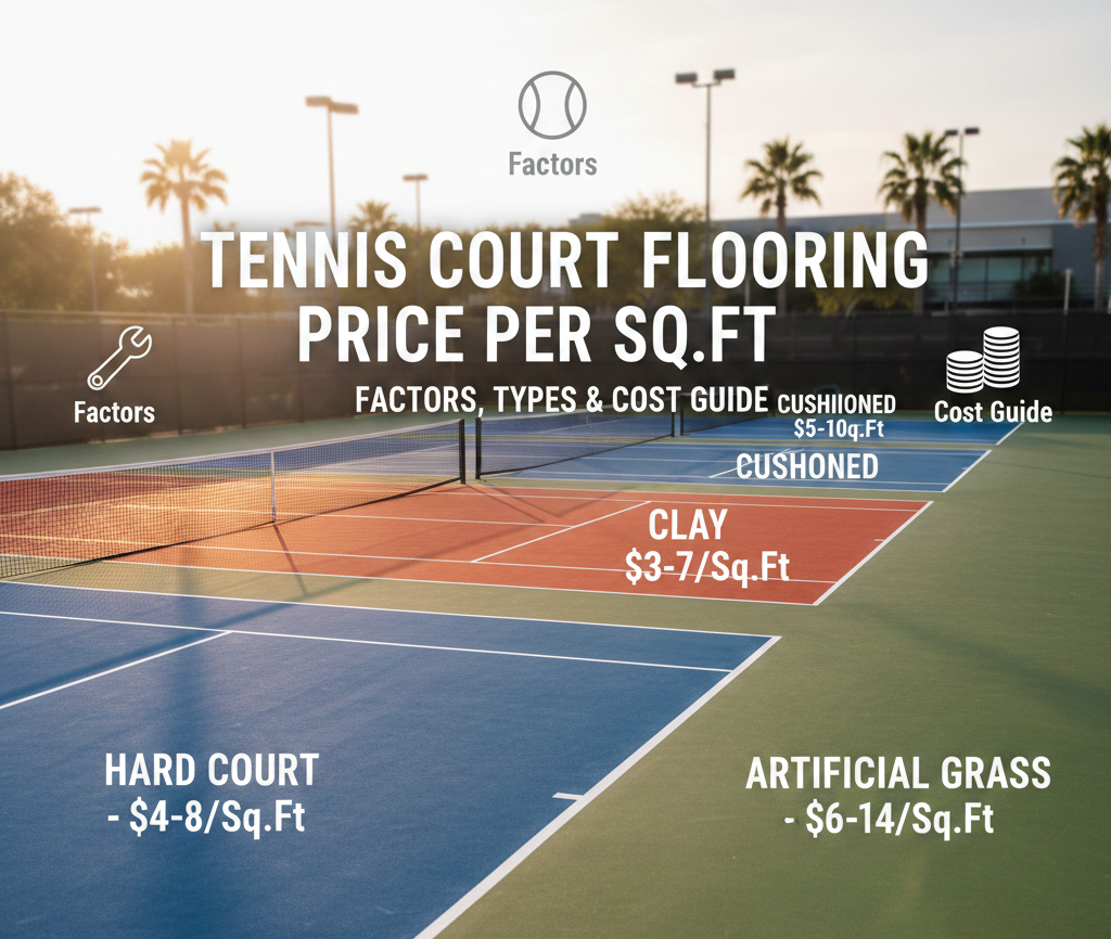 Tennis Court Flooring Price per Sq.Ft